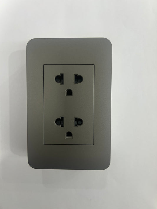 ZEN MATTE SERIES_AKARI UNIVERSAL DUPLEX OUTLET WITH SHUTTER (AZ2-2GO)