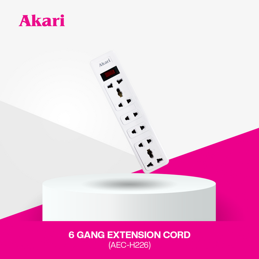 Akari 6 Gang Extension Cord (AEC-H226)