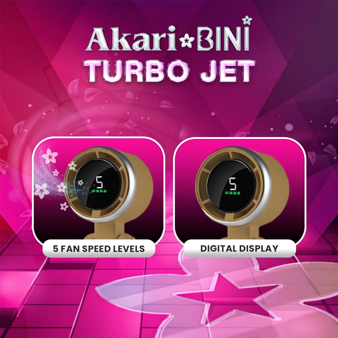 Akari Bini Turbo Jet product with digital display and 5 fan speed levels B1T1