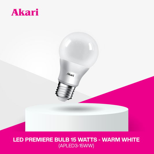 Akari LED Premiere Bulb 15 Watts - Warm White (APLED3-15WW)