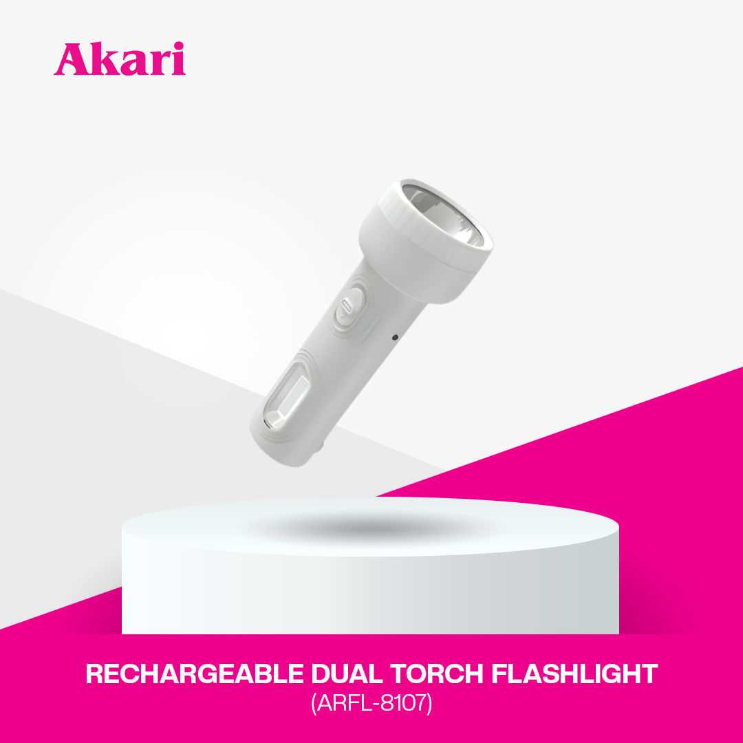 Akari Rechargeable Dual Torch Flashlight (ARFL-8107)