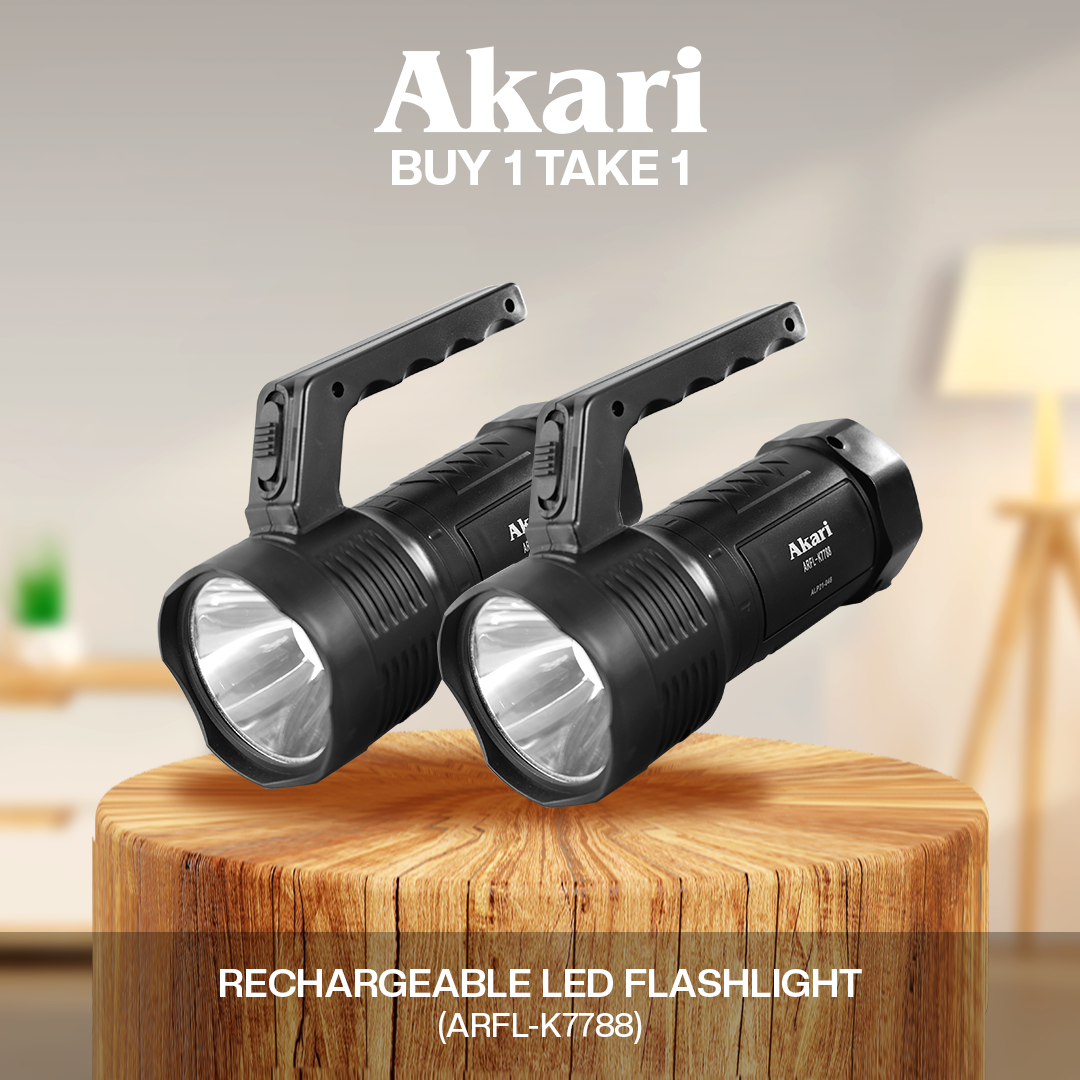 Akari B1T1 :Rechargeable LED Flashlight + Side Lantern (ARFL-K7788)