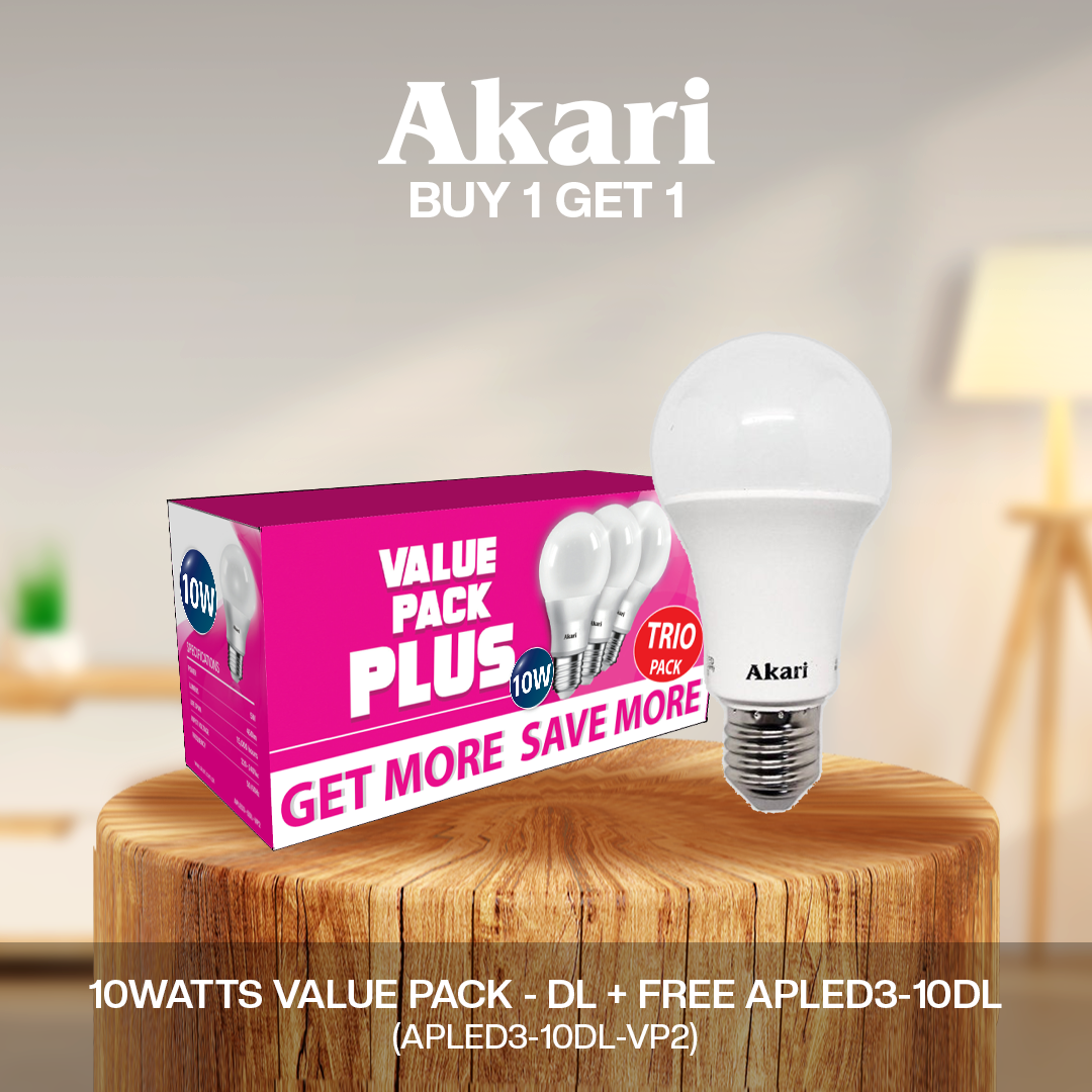 Akari B1G1:  LED Premiere Bulb 10Watts Value Pack - Daylight + FREE APLED3-10DL