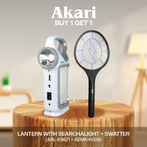 Akari B1G1 : Rechargeable Lantern (ARL-K9821) + Mosquito Swatter (AEMK-K006)