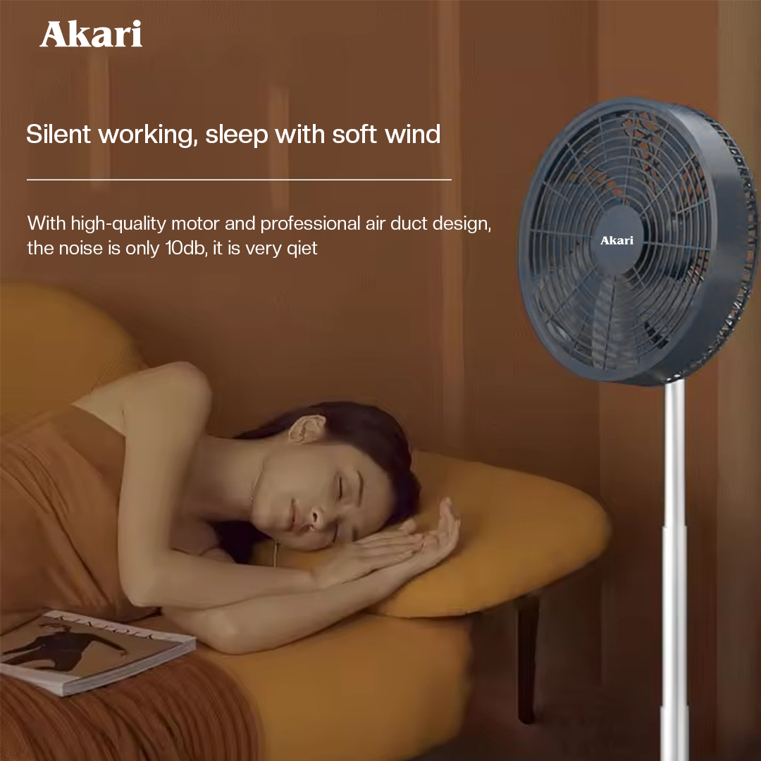 Akari 12" Smart Rechargeable Telescopic Fan (ARF-1203)