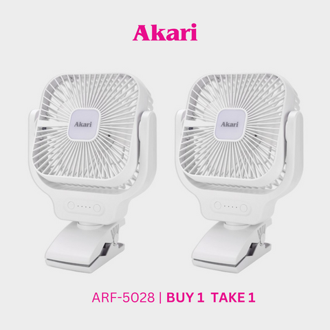Akari B1T1 : 8" Rechargeable Clip Fan (ARF-5028)