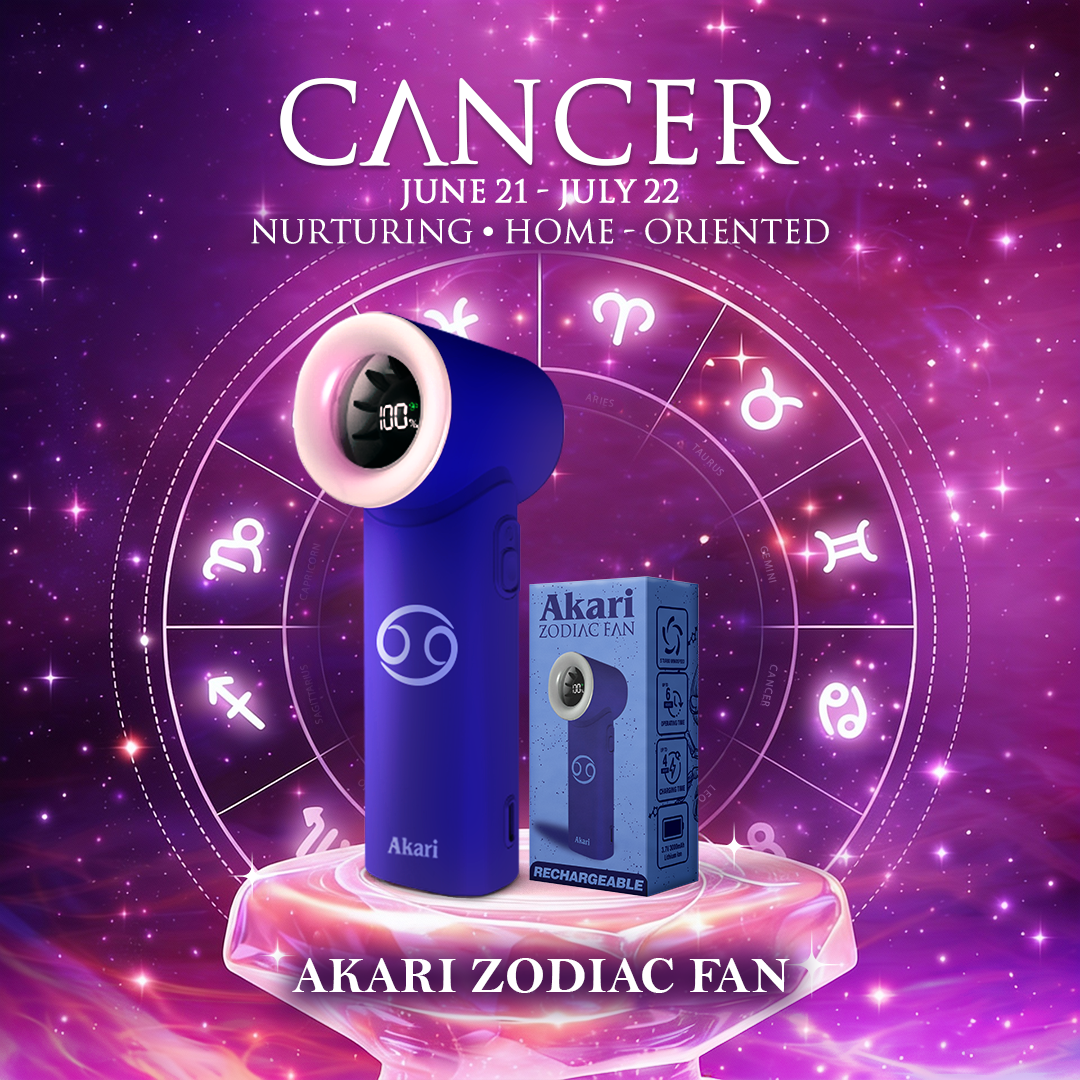 Akari Rechargeable Pocket Rocket Zodiac Fan Cancer (ARF-PR4)