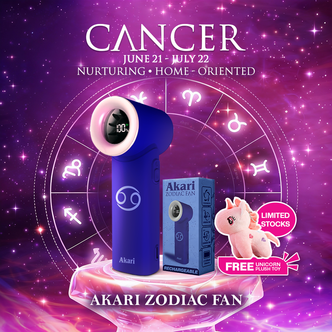Akari Rechargeable Pocket Rocket Zodiac Fan Cancer (ARF-PR4)