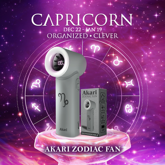 Akari Zodiac Fan with Capricorn