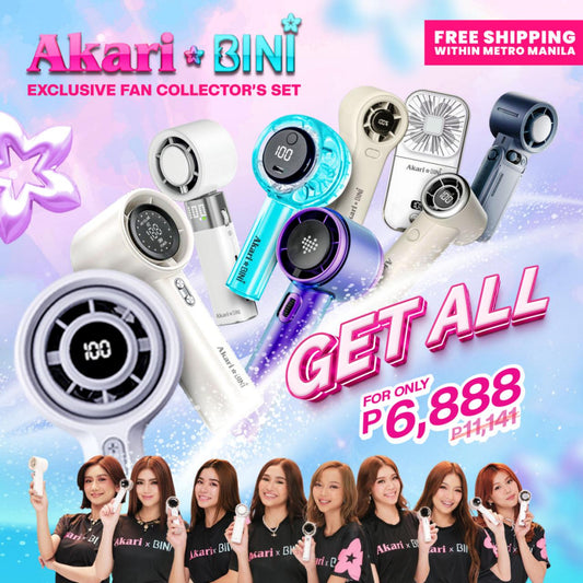 Akari × BINI Exclusive Fan Collector’s Set – Rechargeable Fans