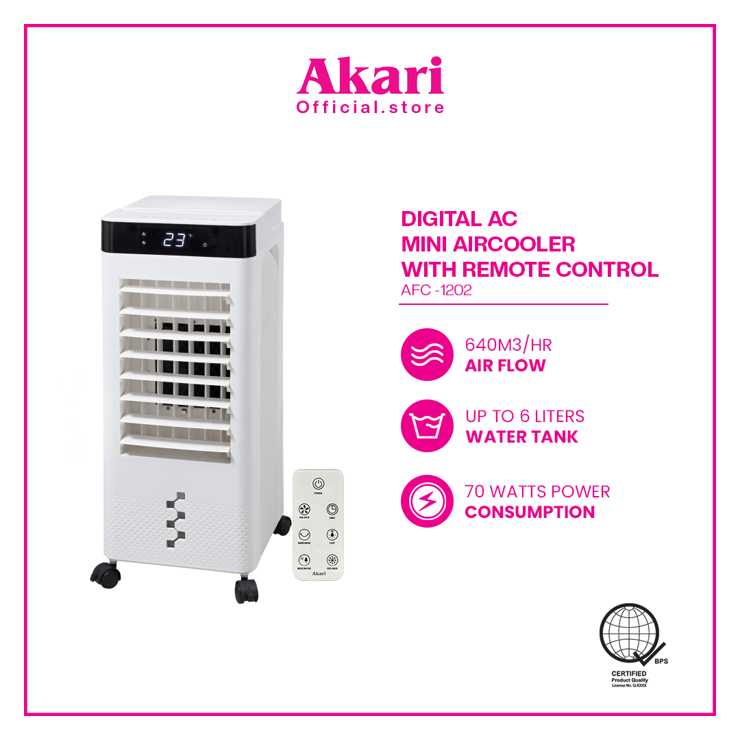 Digital AC Mini Aircooler with Remote Control front view