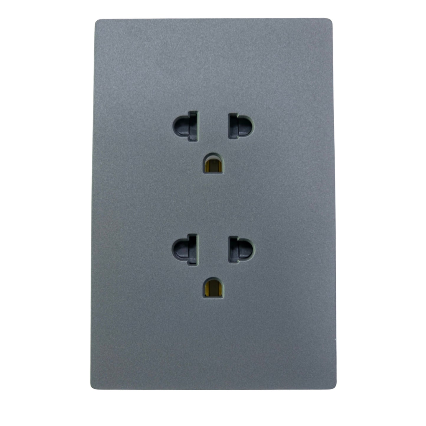 ZEN FRAMELESS SERIES_AKARI Universal Duplex Grounding Outlet with Shutter (AZN-2GO)