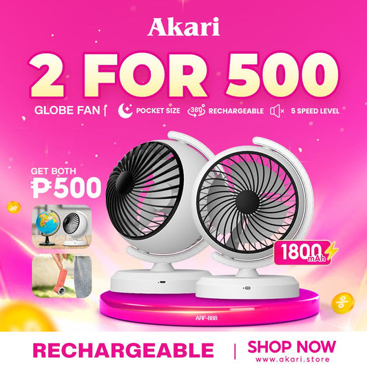 Akari  B1T1  : Rechargeable Globe Fan ARF-888
