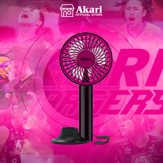 Akari 4" Rechargeable Handy Fan ARF-5041A Black & Pink
