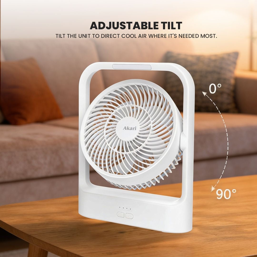 Akari 8" Solar LED Fan (Rechargeable) (ARF-S8308)