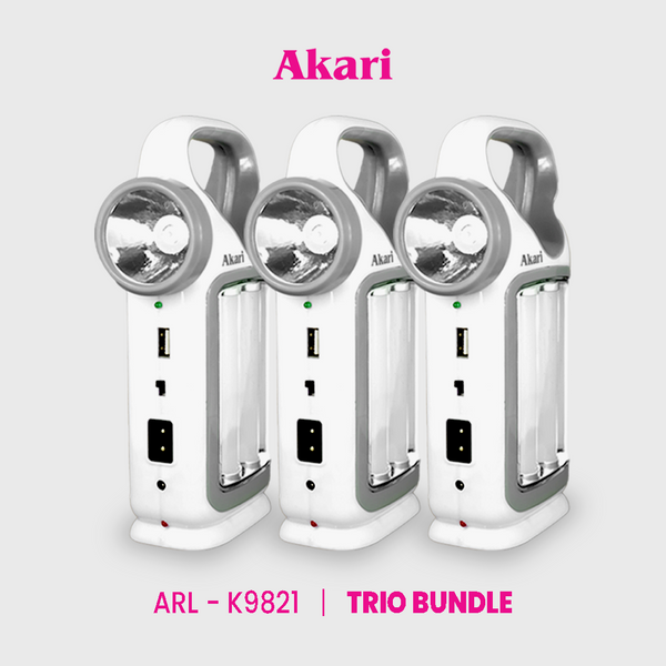 Akari 3PCS : Akari 2-in-1 Rechargeable Lantern with Searchlight (ARL-K9821)