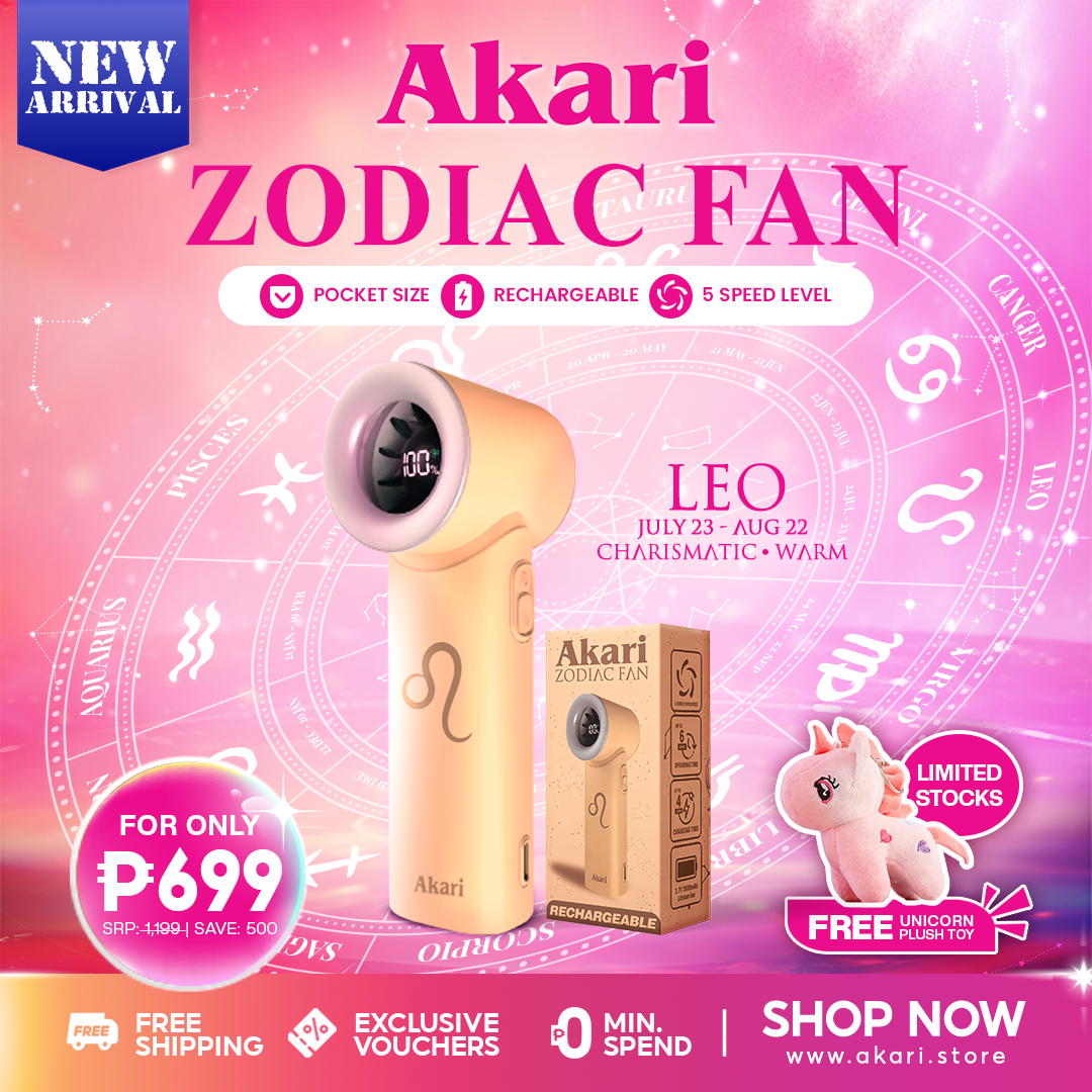 Akari Rechargeable Pocket Rocket Zodiac Fan (NEW ARRIVAL) Leo (ARF-PR5)