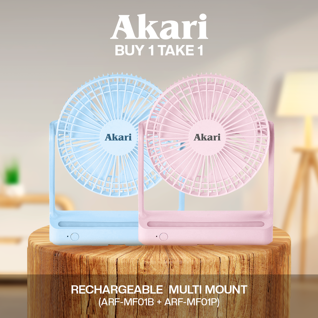 Akari B1T1 : Rechargeable Multi Mount Fan (ARF-MF01)