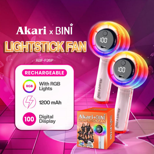 AkarixBini : B1T1 Akari Rechargeable Lightstick Fan (ABF-F26P) Pink