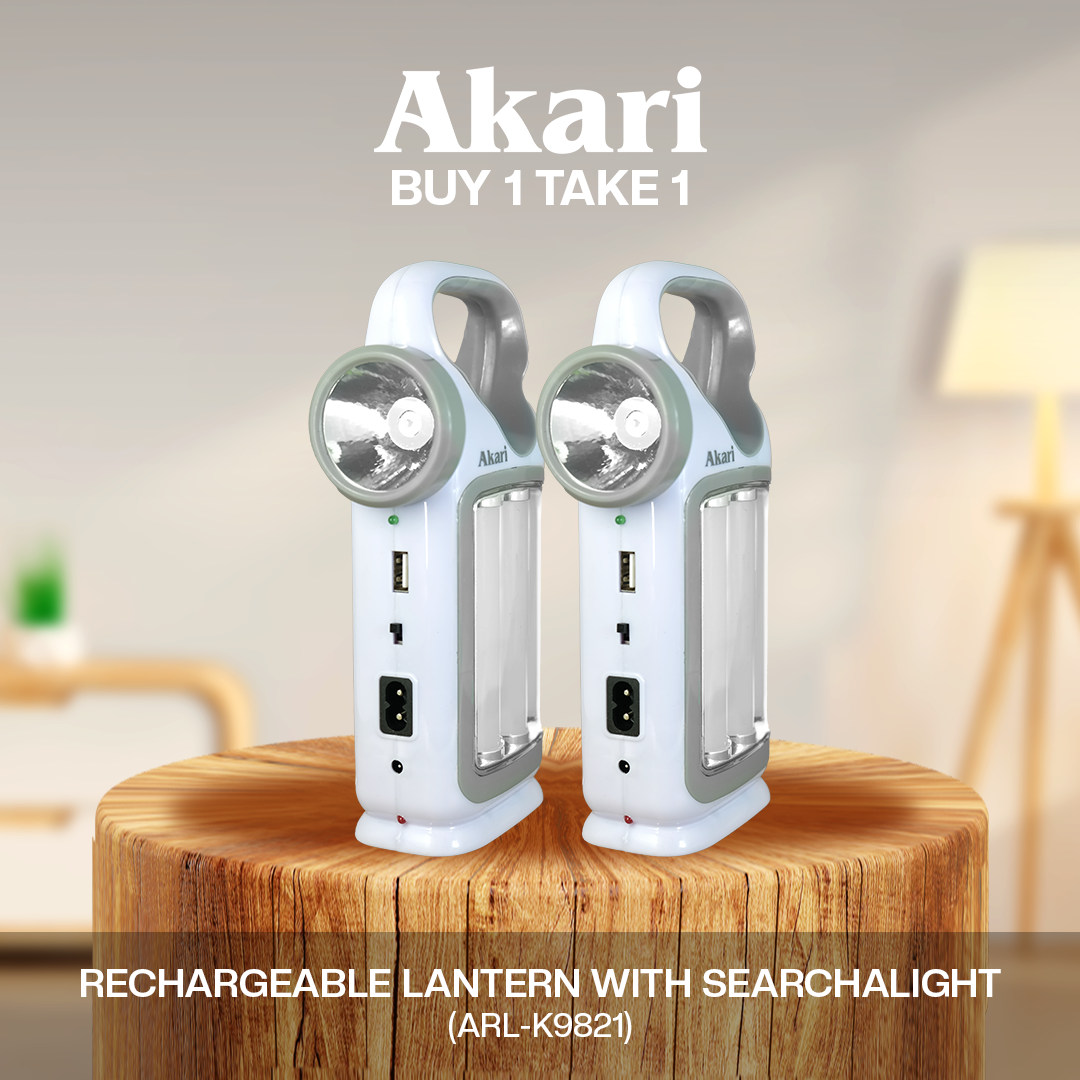 Akari B1T1 Rechargeable Lantern with Searchlight (ARL-K9821)