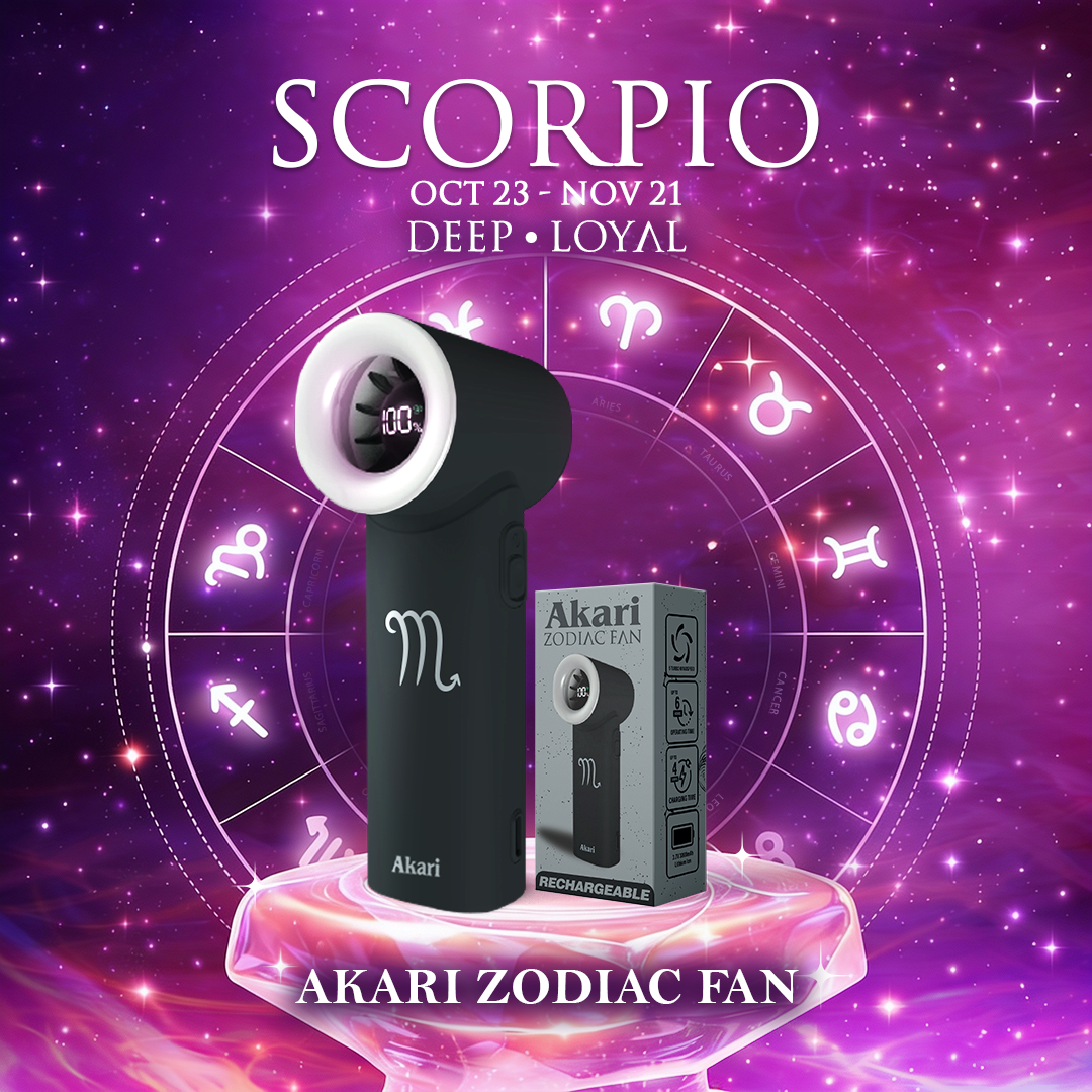 Akari Zodiac Fan with Scorpio 