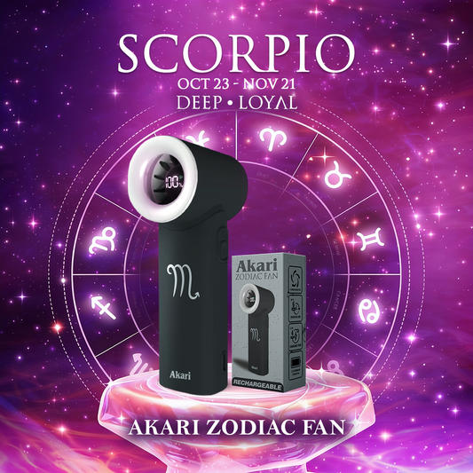 Akari Zodiac Fan with Scorpio 