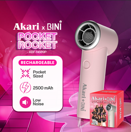 AkarixBini : Akari Rechargeable Pocket Rocket Fan (ABF-N609P) Pink