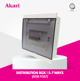 Akari Metal Distribution Box w/ Gray ABS Cover (ADB-FG57)
