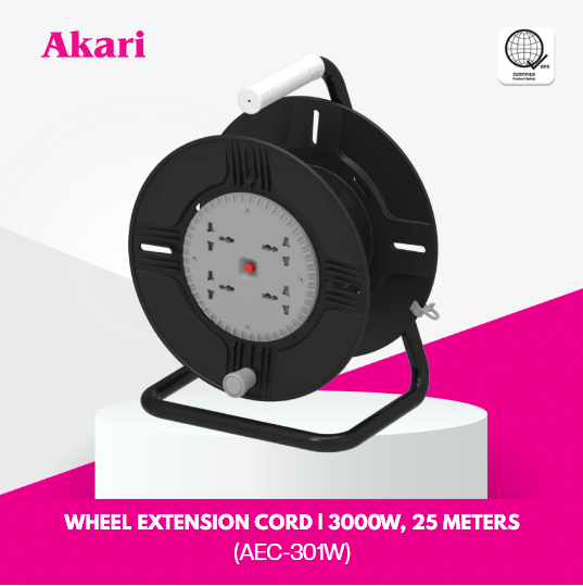 Akari Wheel Extension Cord I 3000W, 25 Meters (AEC-301W)
