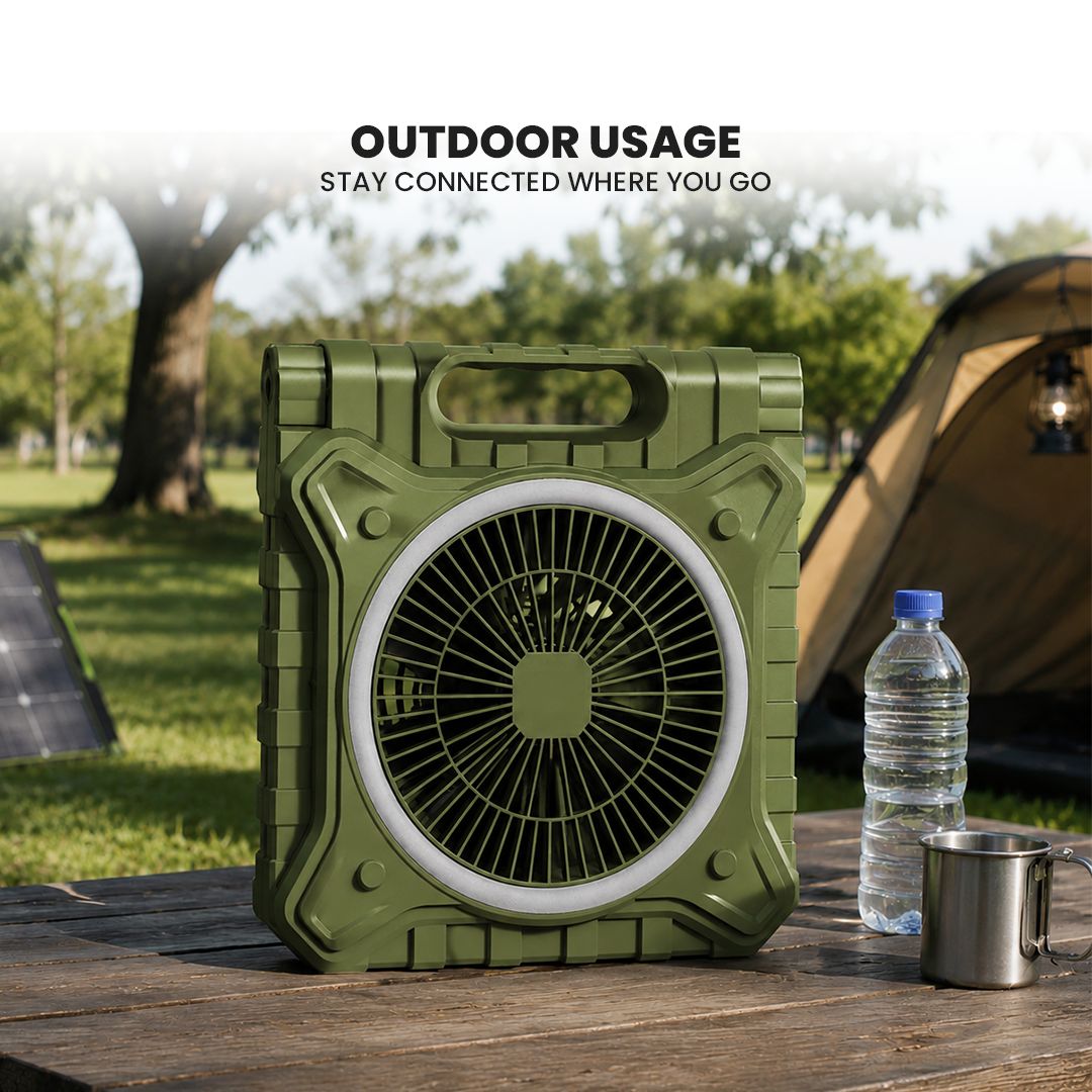 Akari Solar Rechargeable Box Fan (ARF-SNG)
