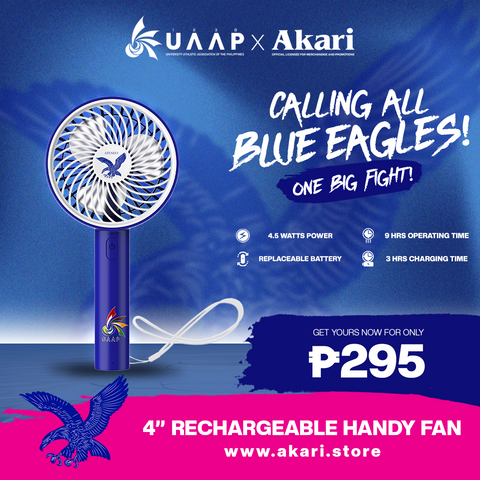 AKARI X UAAP [ ATENEO] 4" Rechargeable Handy Fan w/ Lace