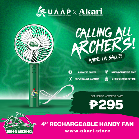 AKARI X UAAP [ DLSU ] 4" Rechargeable Handy Fan w/ Lace