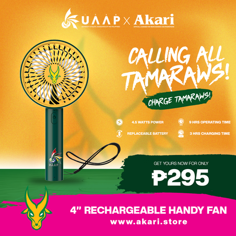 AKARI X UAAP [ FEU ] 4" Rechargeable Handy Fan w/ Lace