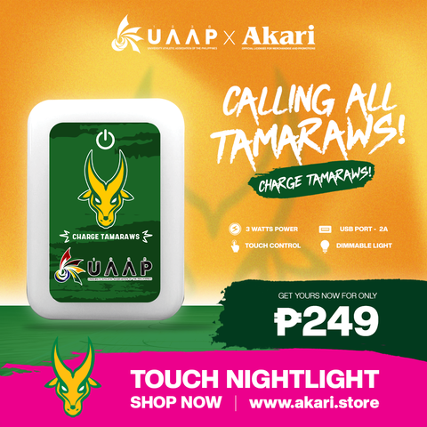 AKARI X UAAP [ FEU ] Touch Night Light USB Adaptor Tricolor and Dimmable