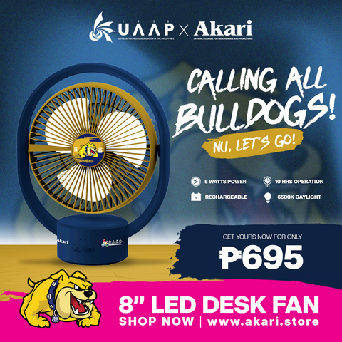 AKARI X UAAP [ NU ] - 8" Rechargeable Elliptical Fan w/ LED