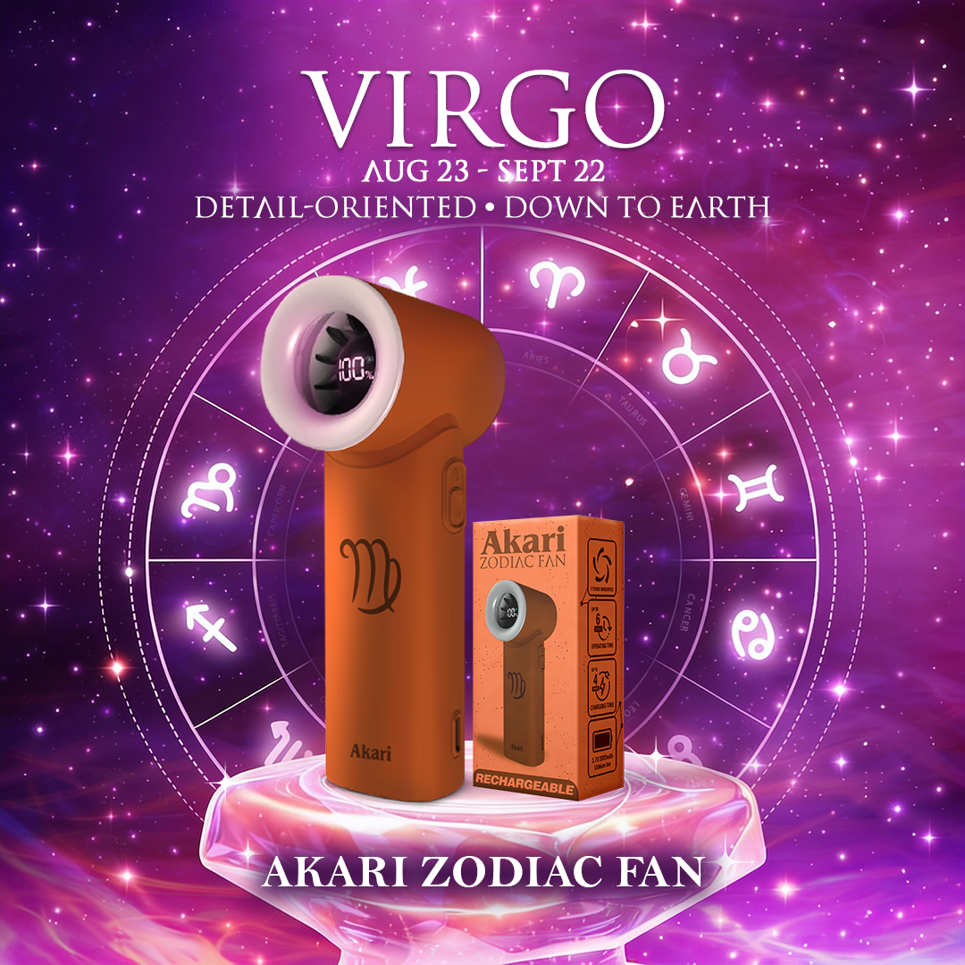 Akari Rechargeable Pocket Rocket Zodiac Fan (NEW ARRIVAL) Virgo (ARF-PR6)