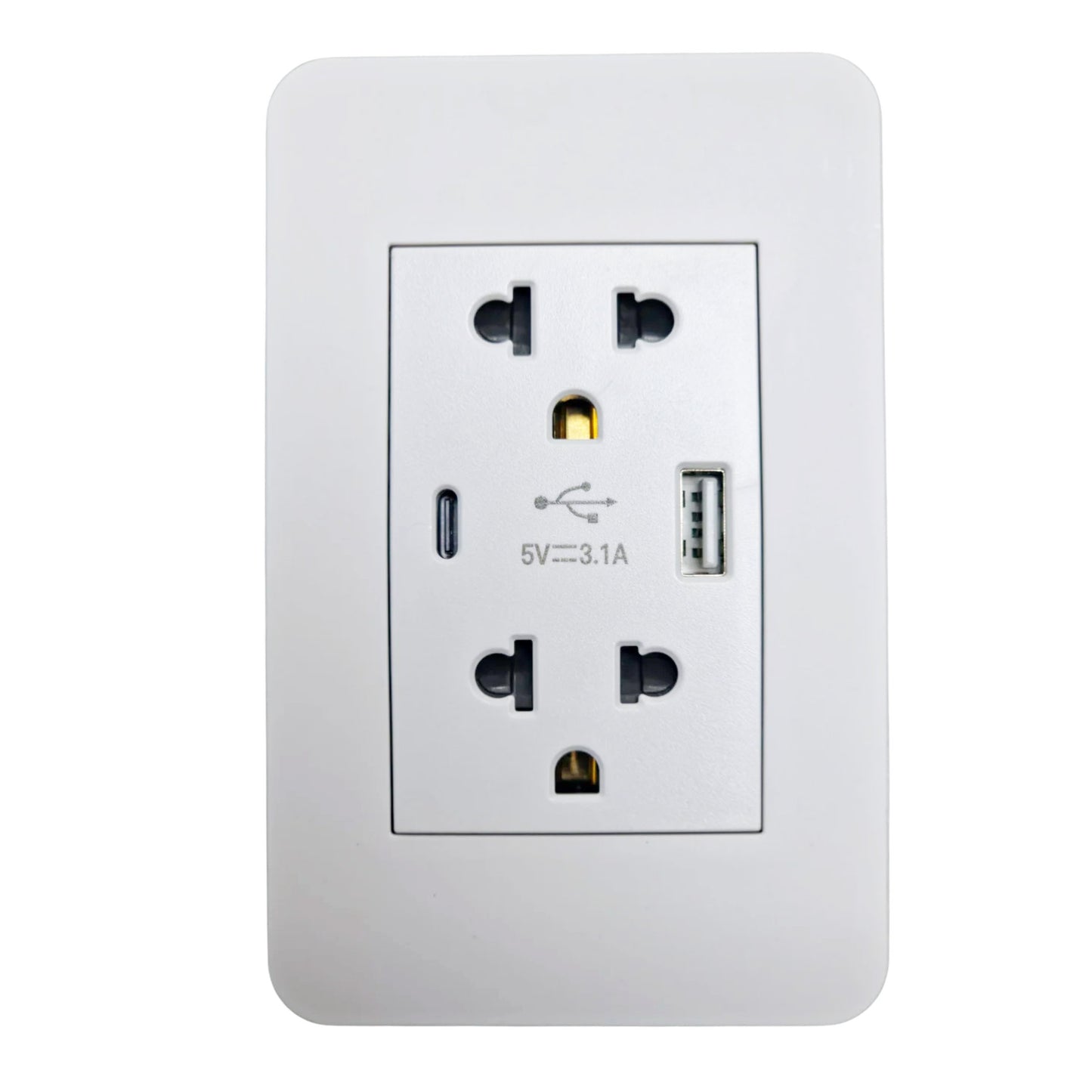 ZEN MATTE SERIES_AKARI Universal Duplex Grounding Outlet with Shutter (AZ2-2GOU)