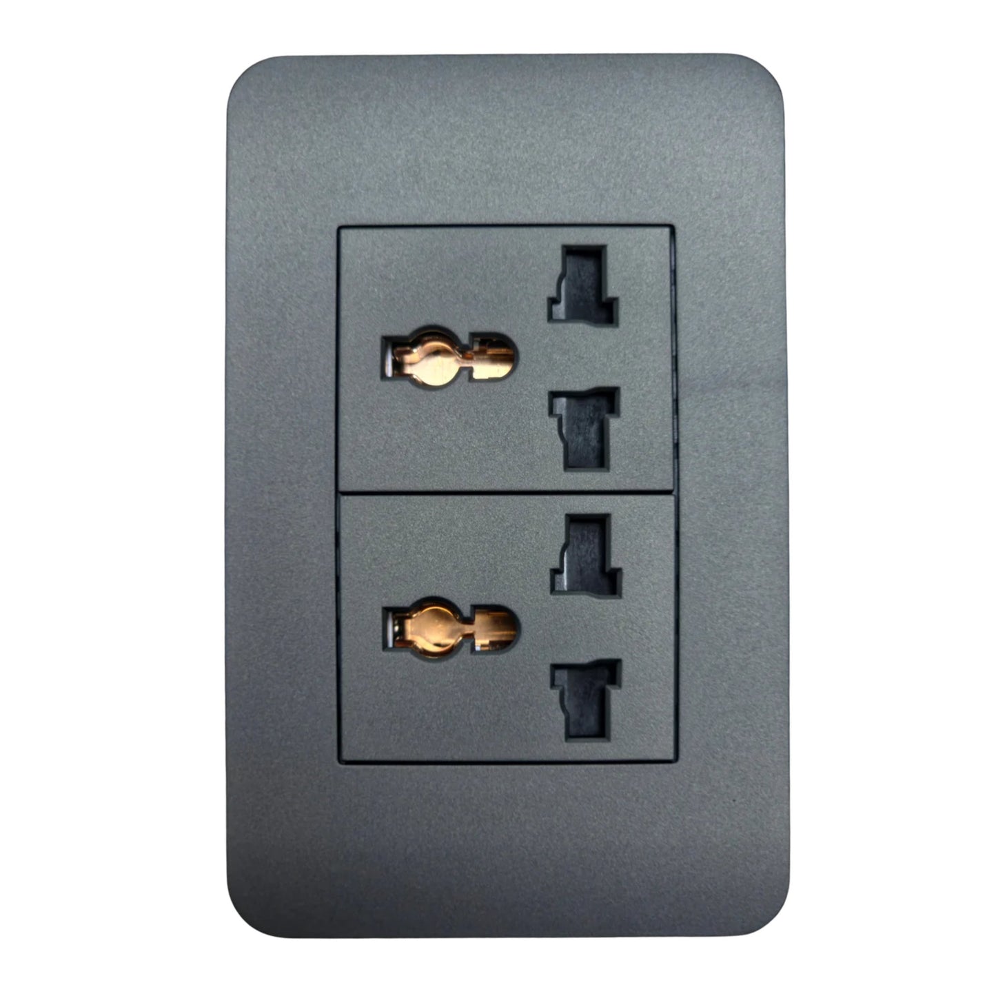 ZEN MATTE SERIES_AKARI Zen 2 Gang Multipurpose Purpose Outlet with Shutter ( AZ2-2MP )