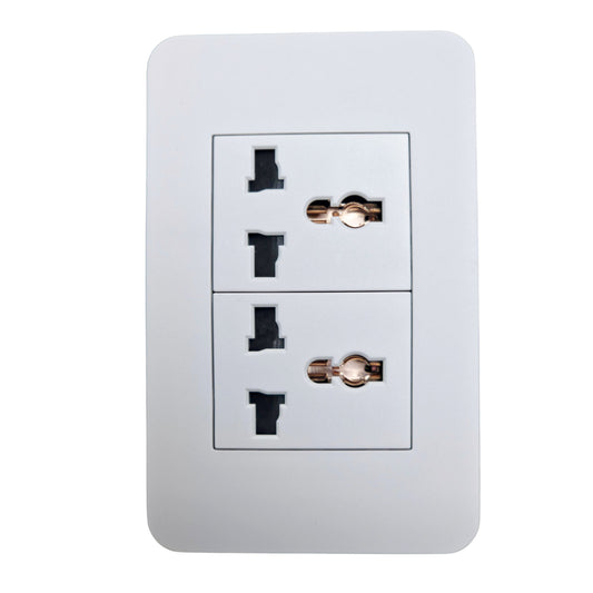 ZEN MATTE SERIES_AKARI Zen 2 Gang Multipurpose Purpose Outlet with Shutter ( AZ2-2MP )