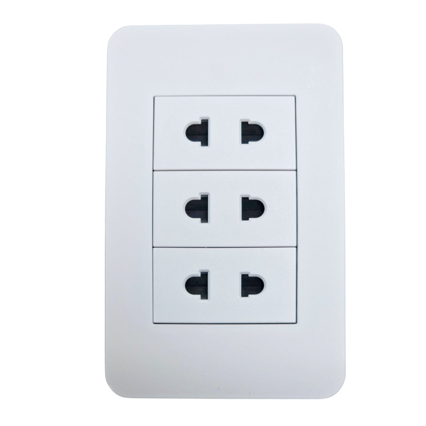 ZEN MATTE SERIES_ AKARI 3 Gang 3 Pin Universal Outlet with Shutter (AZ2-3UO)