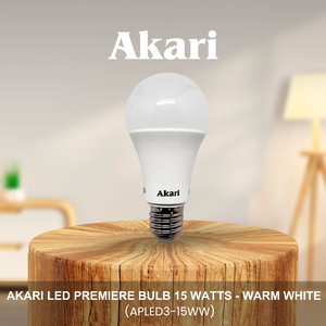 Akari LED Premiere Bulb 15 Watts - Warm White (APLED3-15WW)