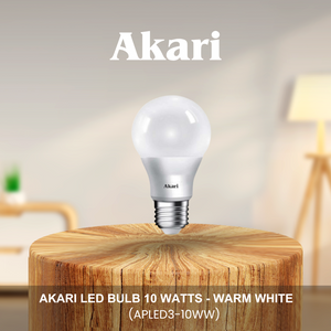 Akari LED Bulb 10 Watts - Warm White (APLED3-10WW)