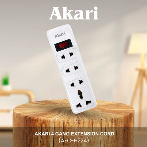Akari 4 Gang Extension Cord (AEC-H224)