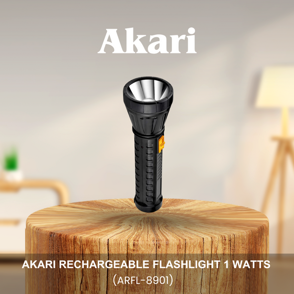 Akari Rechargeable Flashlight 1 Watts (ARFL-8901)