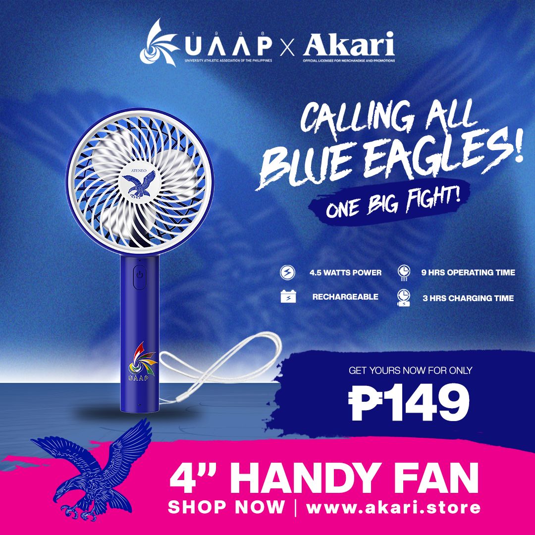 AKARI [ ATENEO] 4" Rechargeable Handy Fan w/ Lace