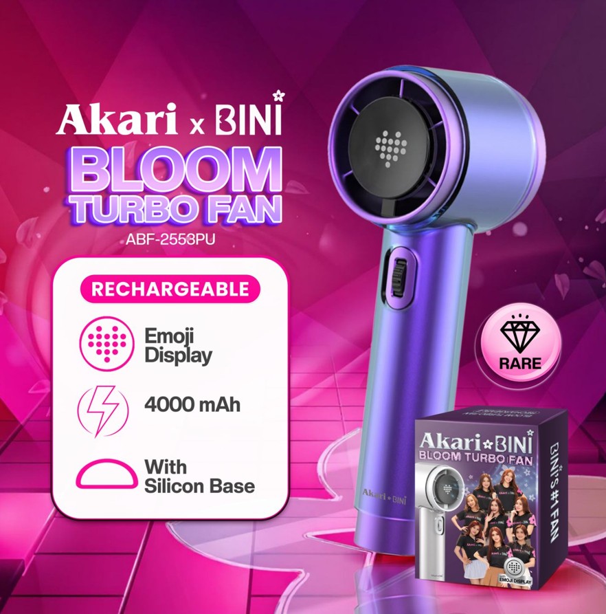 AkariXBini: Akari Rechargeable Bloom Turbo Fan (ABF-2553PU) + Free Portafan
