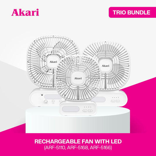Akari Trio Bundle: Family Tree Fan with LED Light (ARF-5166 + ARF-5168 + ARF-5110)
