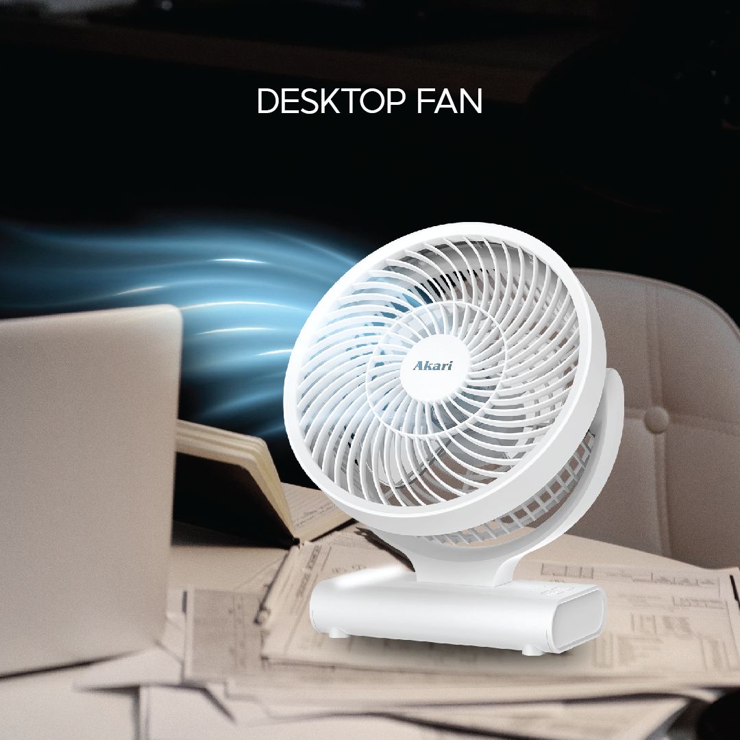 AKARI 8" Rechargeable Fan with Led light (ARF-8158)