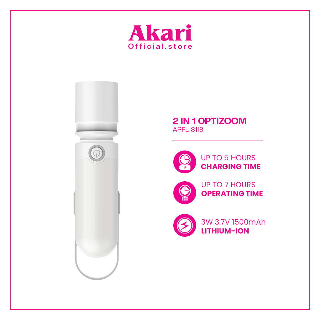 Akari 2in1 Rechargeable Optizoom Flashlight (ARFL-8118) – Akari Store