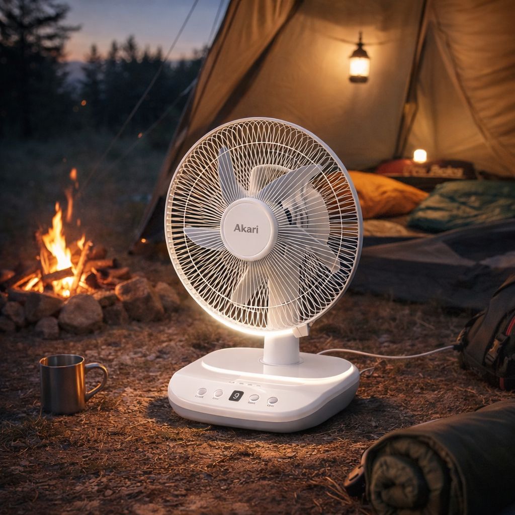 Akari 12-inch Rechargeable Oscillating Fan (ARF-5313F)